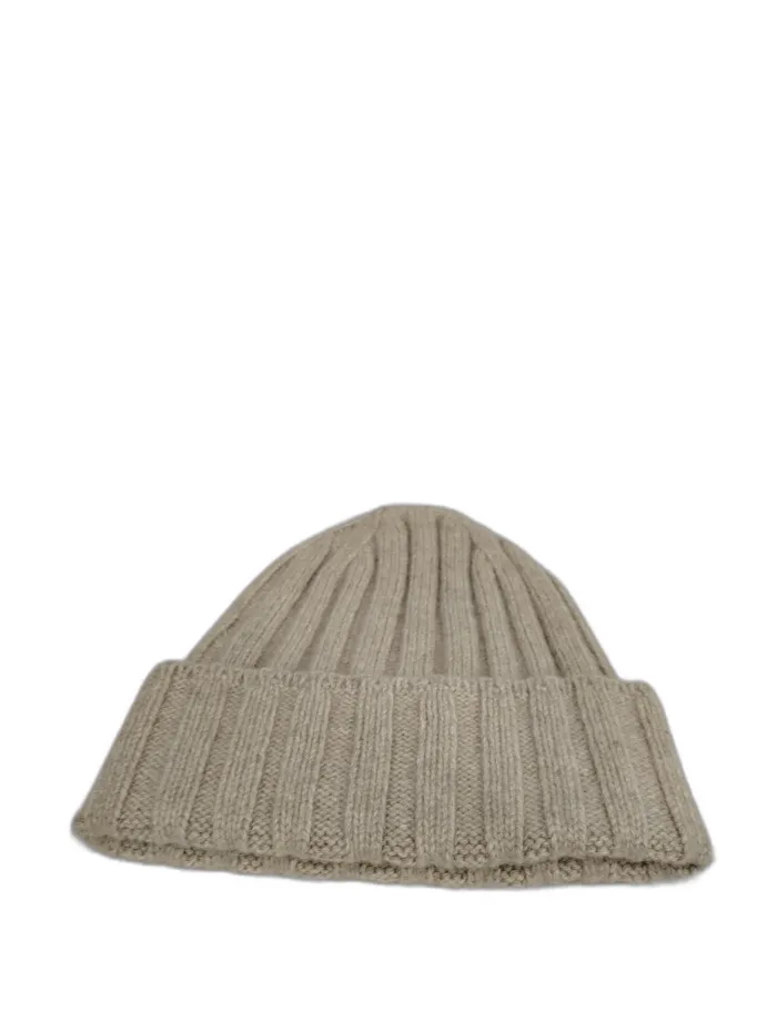 Cappello in Maglia Beige