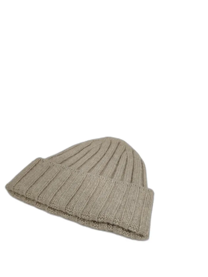 Cappello in Maglia Beige