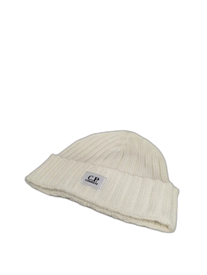 Cappello in Maglia C.P. Company Panna