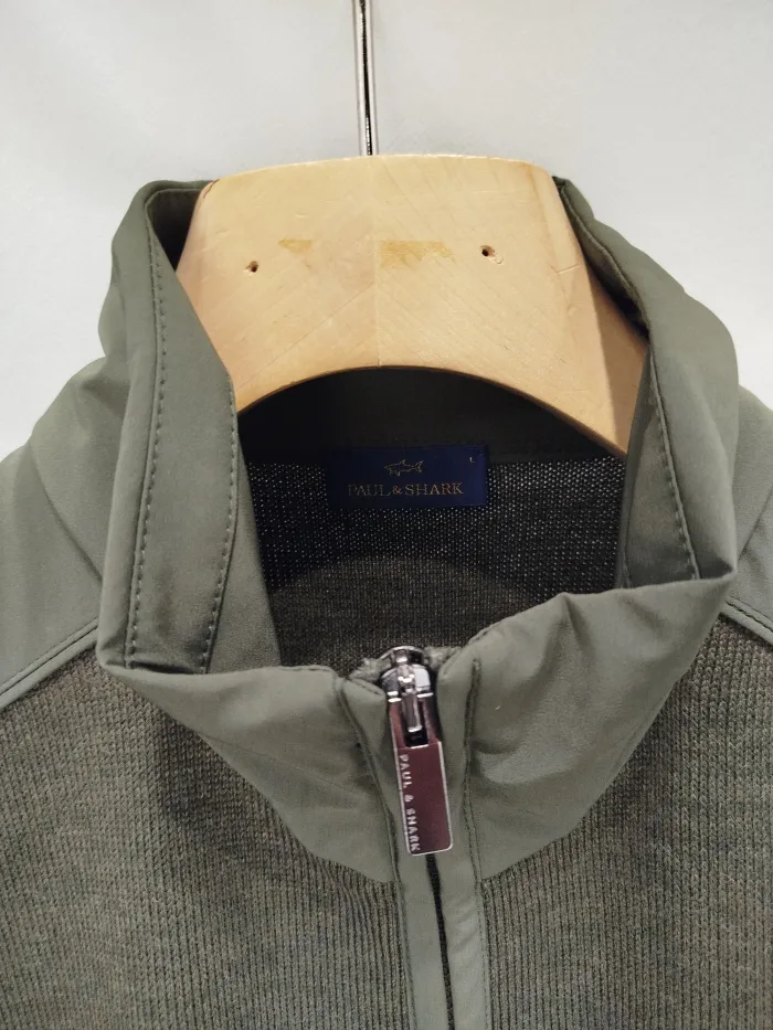Maglione Paul & Shark Verde con Zip