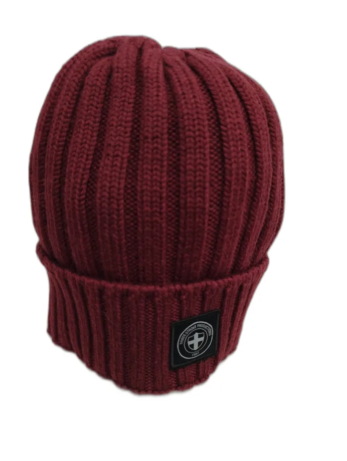 Cappello in Maglia Bordeaux
