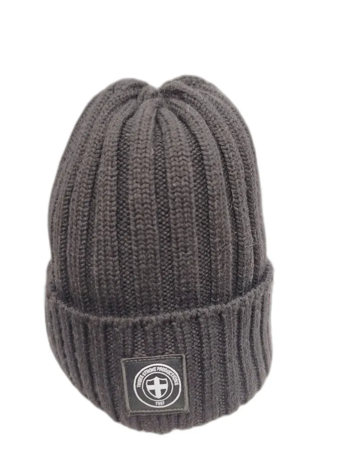 Cappello in Maglia Three Stroke colore Nero