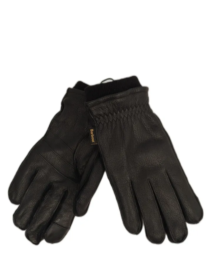 Guanti in Pelle Neri Barbour