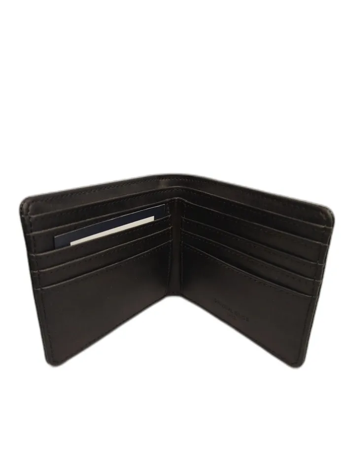 Portafoglio in pelle nera Fred Perry