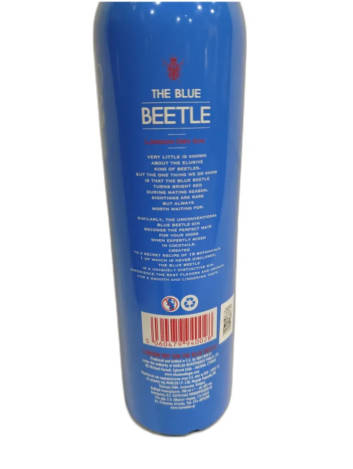 The Blue Beetle London Dry Gin 70 cl