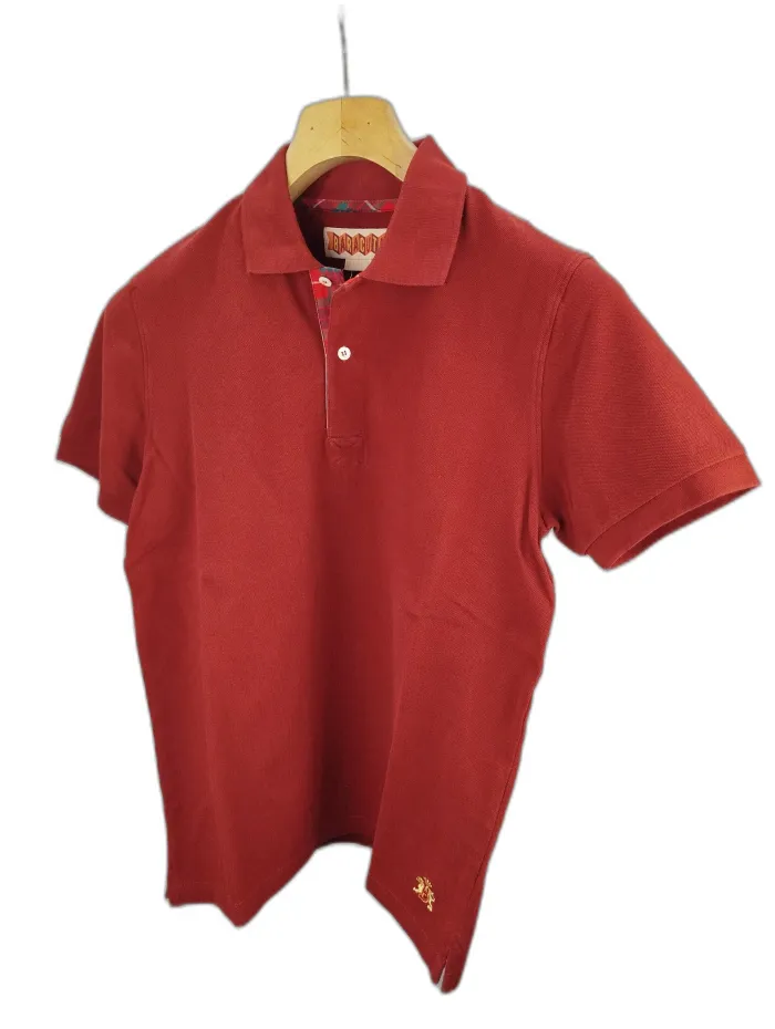  Baracuta Tartan Placket Polo colore oxblood