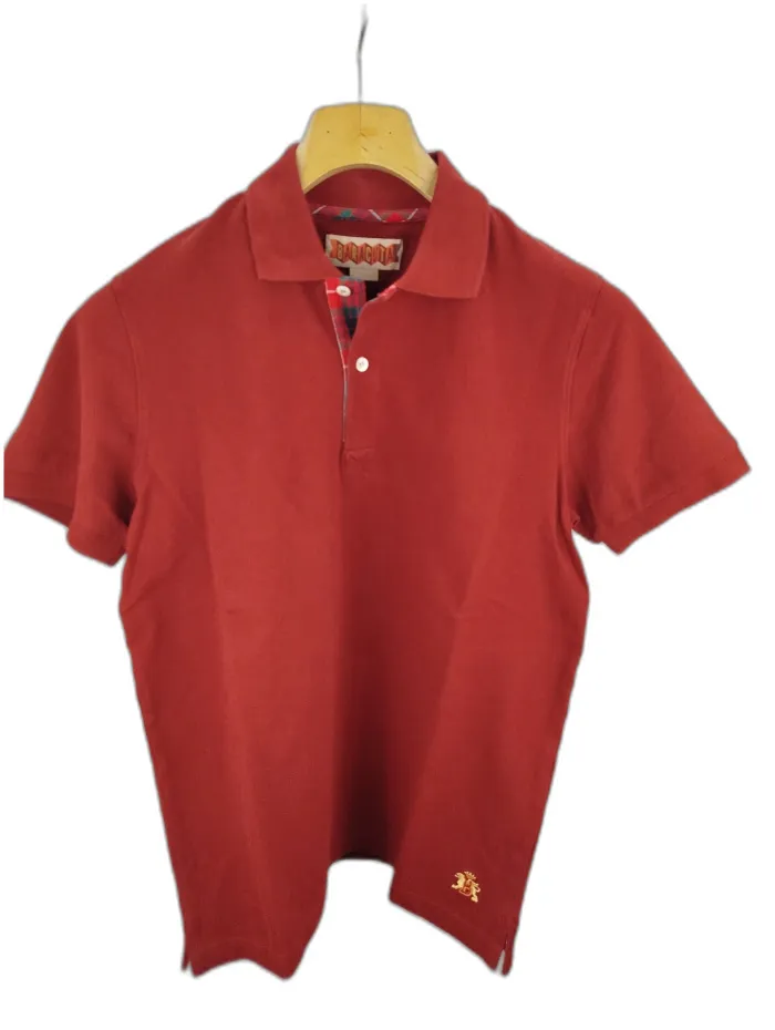  Baracuta Tartan Placket Polo colore oxblood