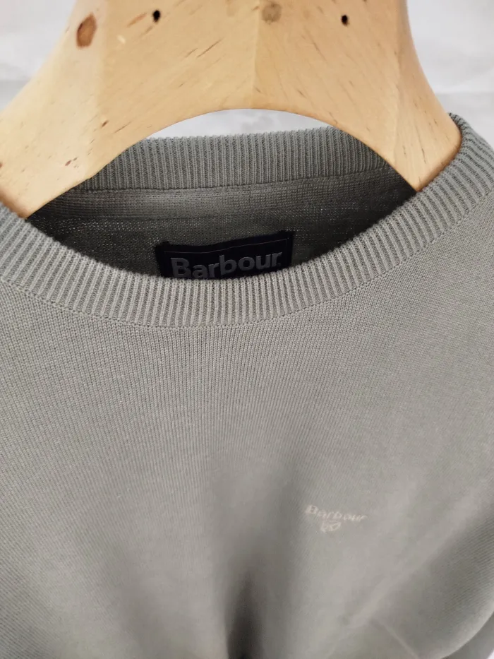  Barbour Maglione Verde Salvia Cotone