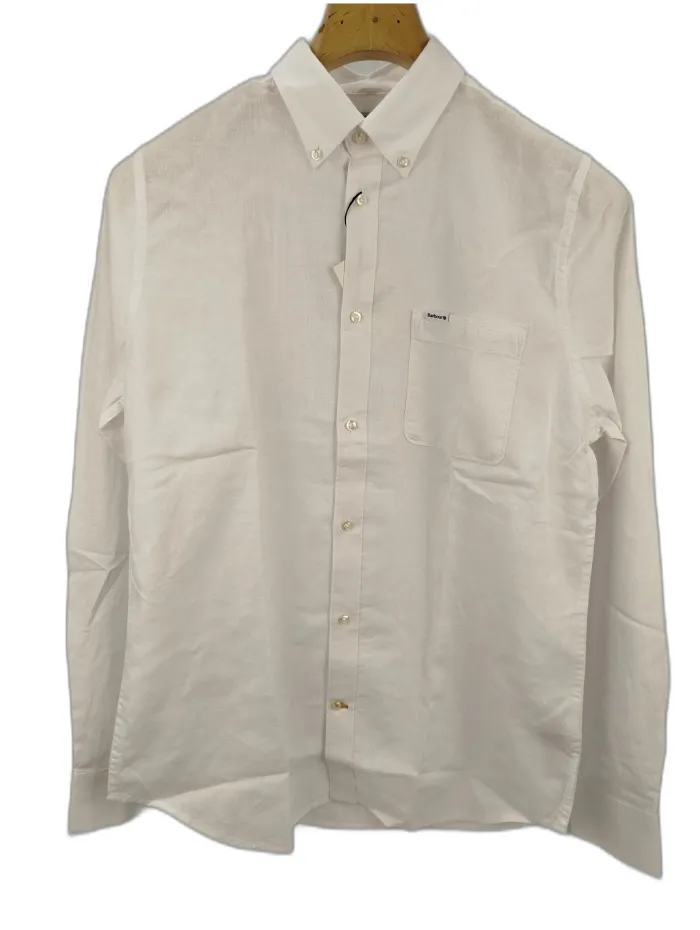 Barbour Camicia Lino Bianca 