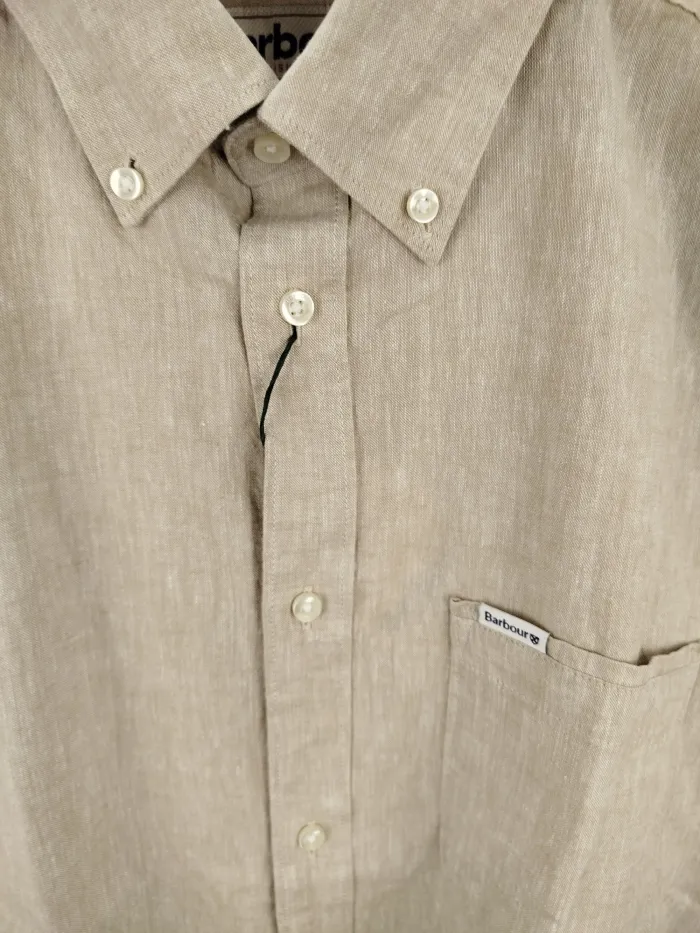 Barbour Camicia  in Lino Beige