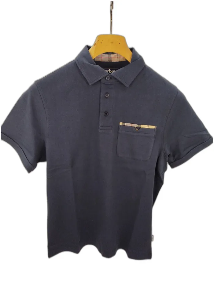  Barbour Polo in Jersey  Blu