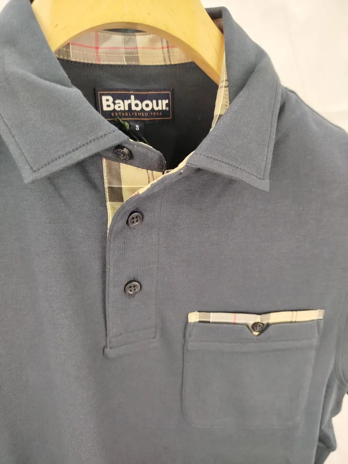  Barbour Polo in Jersey  Blu