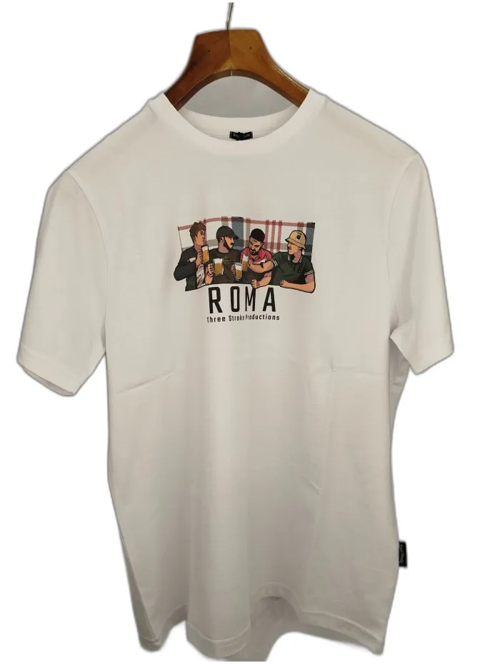 Three-Stroke T-Shirt Roma Bianca 