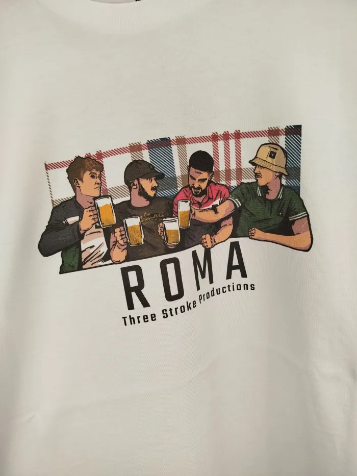 Three-Stroke T-Shirt Roma Bianca 