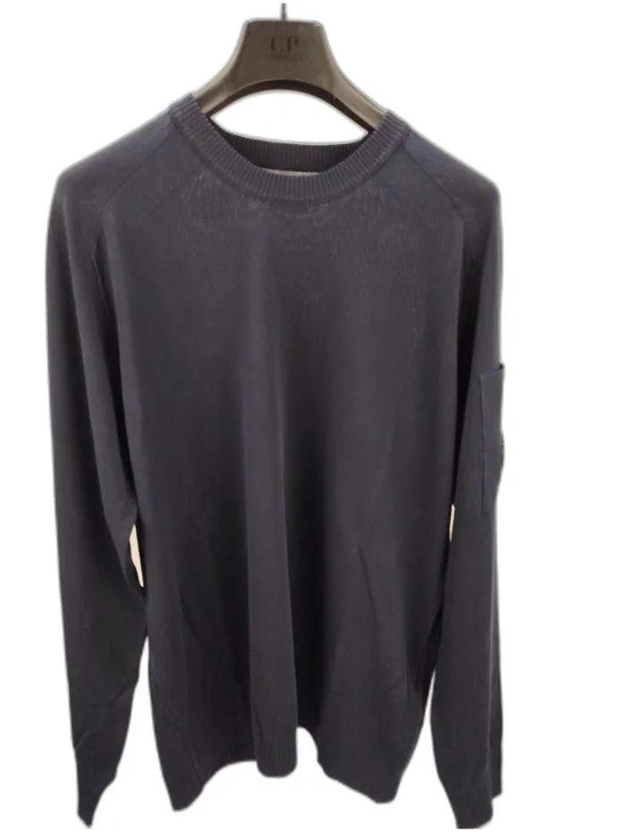  C.P. Company Maglione in cotone Blu Scuro