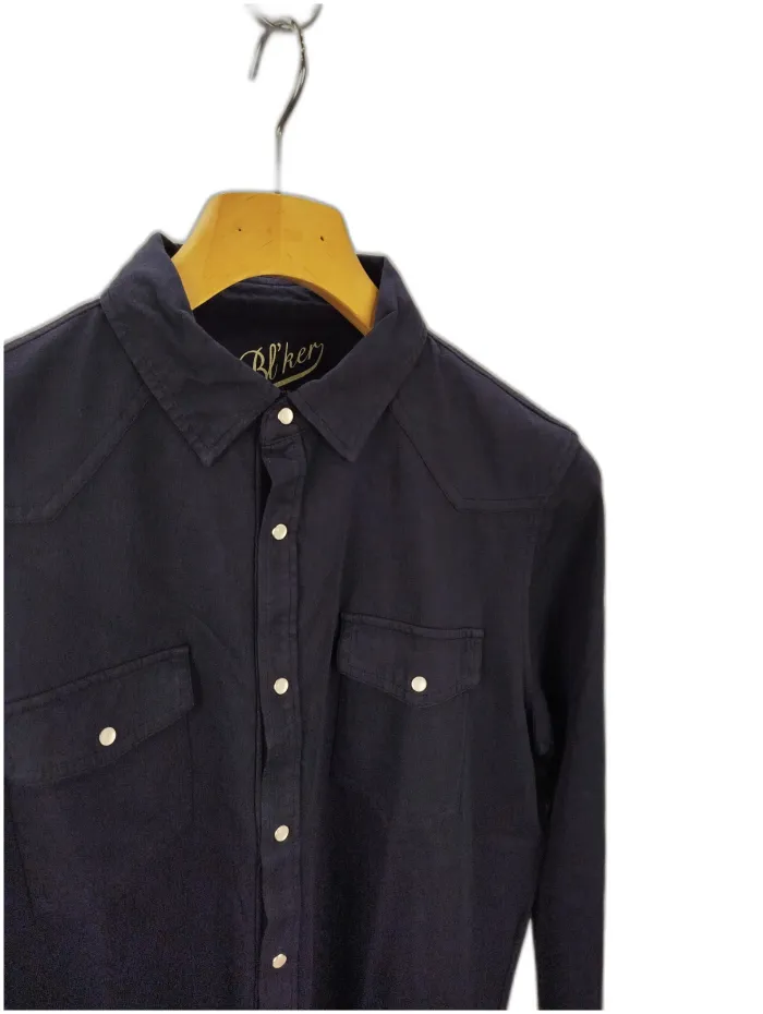  Bl'ker Camicia Cotone Blu Navy