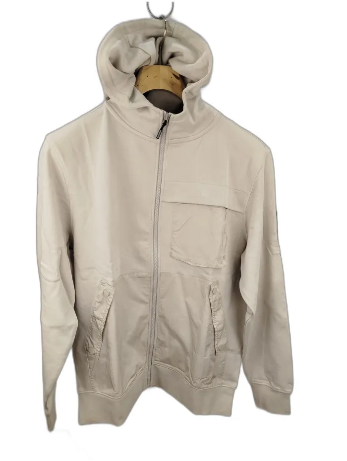 Weekend Offender Felpa  Cappuccio full zip Beige