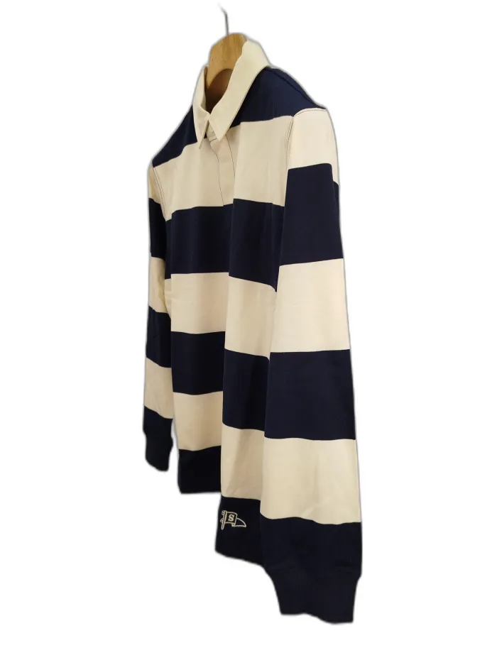 Sebago polo m/l Navy e Beige a Righe