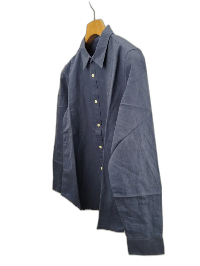 Lee Camicia Lino/Cotone  Blu Cobalto