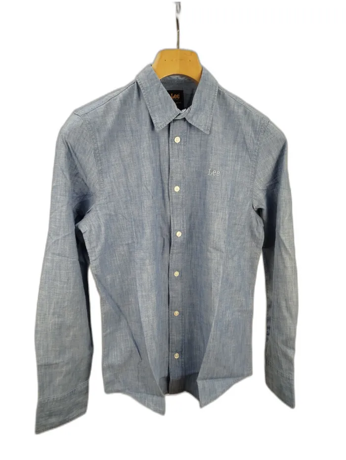 Lee Camicia Lino/Cotone  Denim Blu 