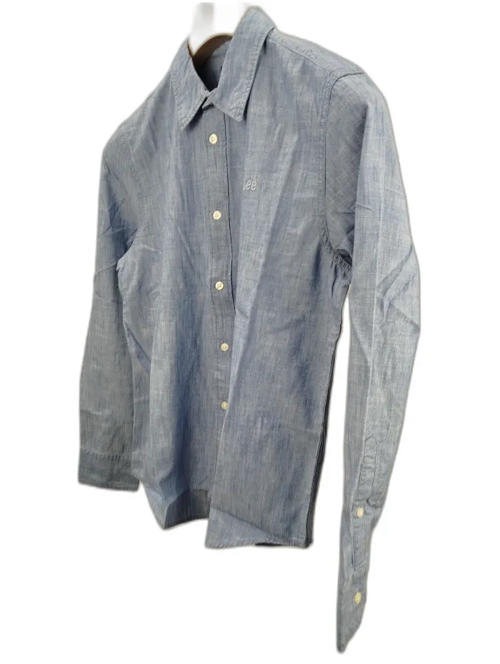 Lee Camicia Lino/Cotone  Denim Blu 