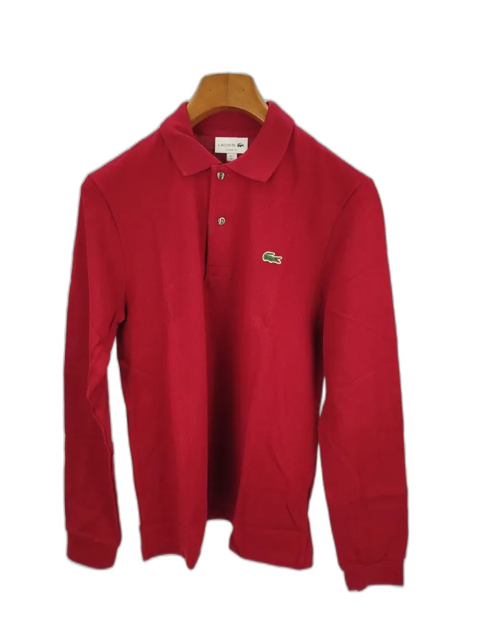 LacostePolo Manica Lunga Rossa