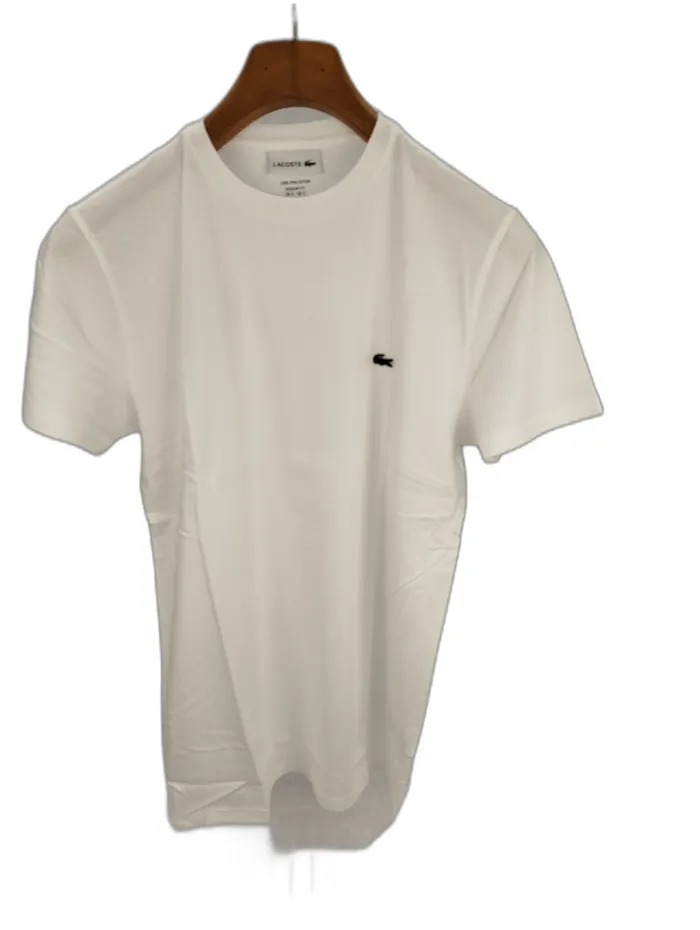Lacoste T-shirt Cotone Pima Bianco