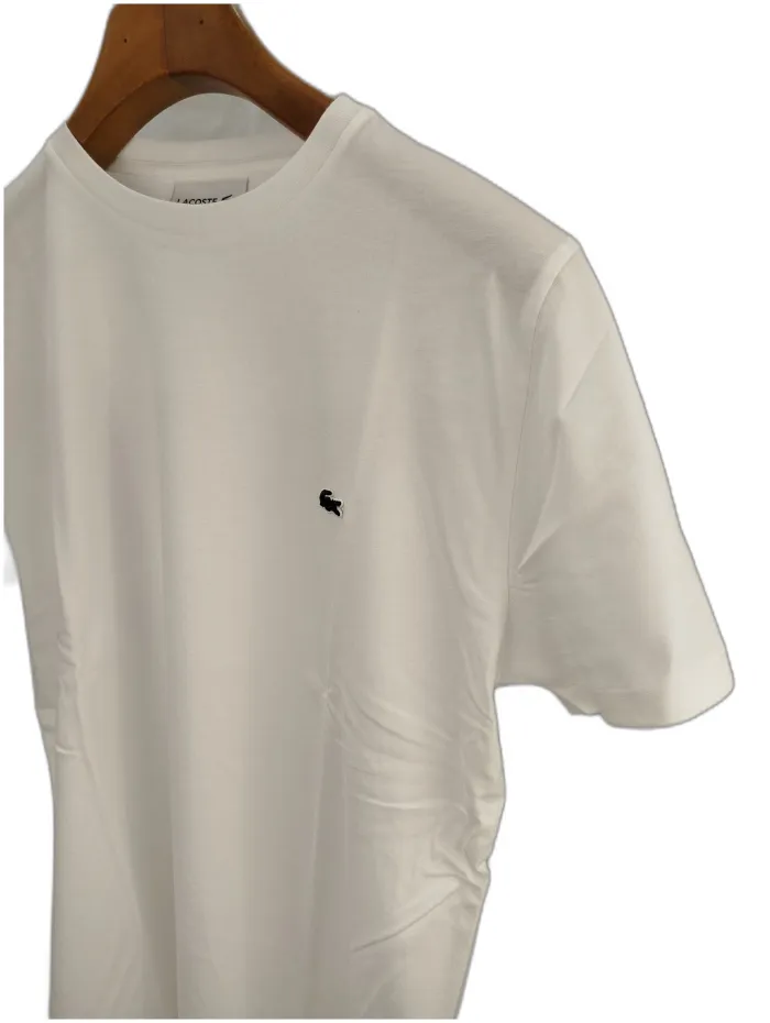 Lacoste T-shirt Cotone Pima Bianco