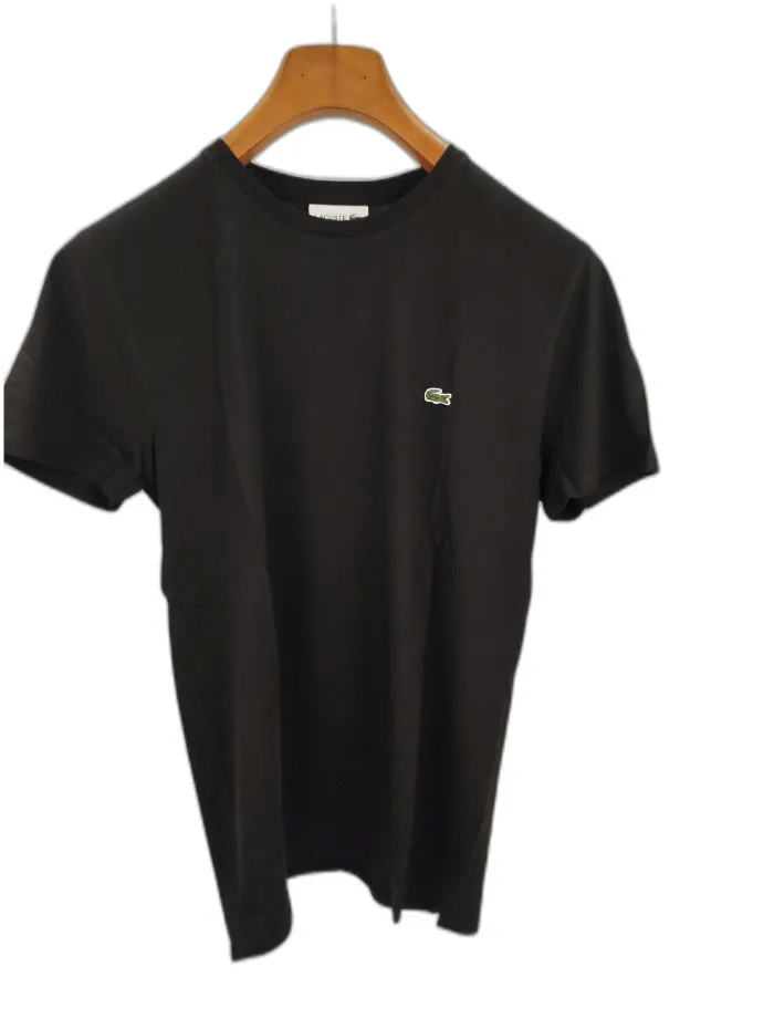Lacoste T-shirt Cotone Pima Nero