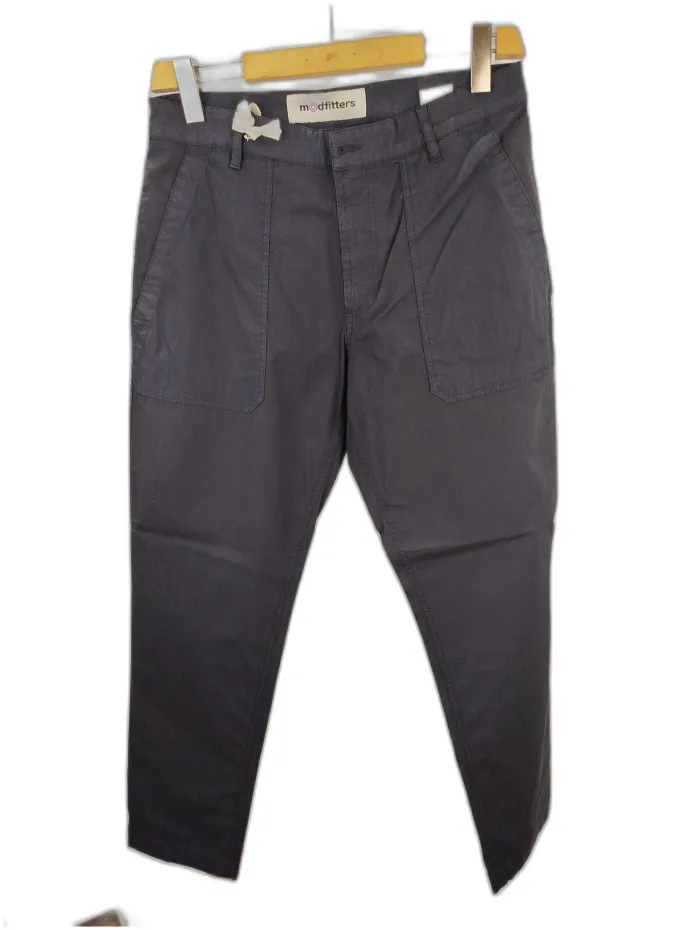 Modfitters Pantalone in cotone modello Wembley Blu