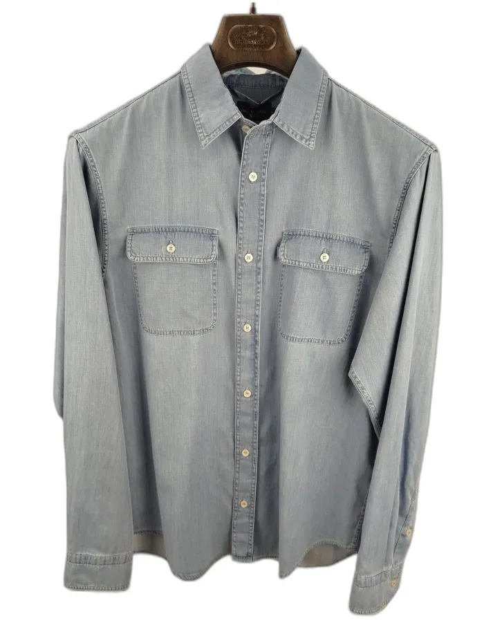Paul & Shark Camicia in Cotone Giza denim chiaro