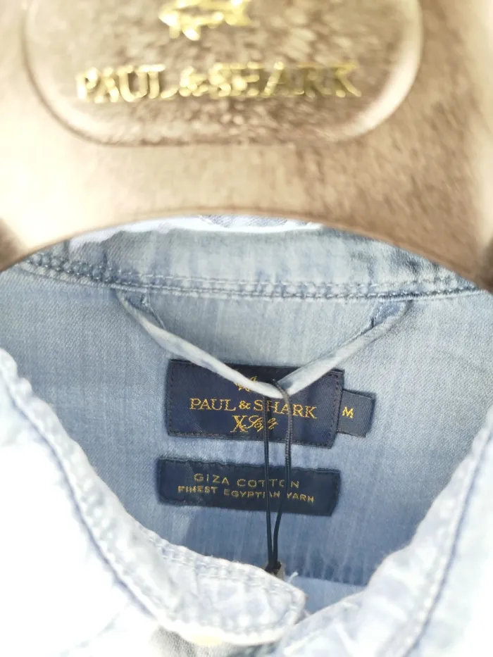 Paul & Shark Camicia in Cotone Giza denim chiaro