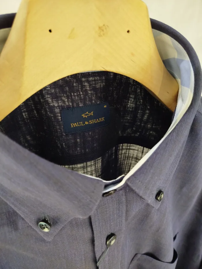 Paul & Shark Camicia Blu Scuro in cotone super leggero