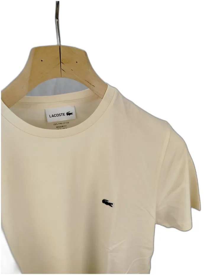 Lacoste T-shirt in cotone Pima beige