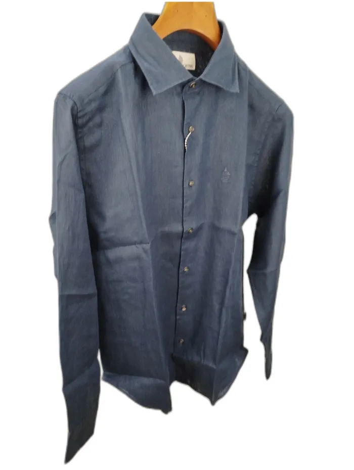 Marina Yachting Camicia Blu in Lino 