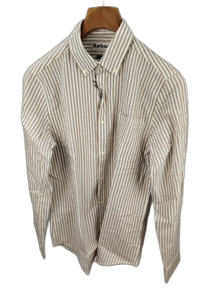 Barbour Camicia Righe Beige