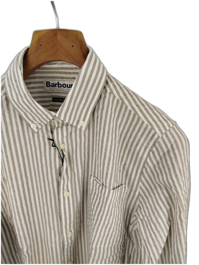 Barbour Camicia Righe Beige
