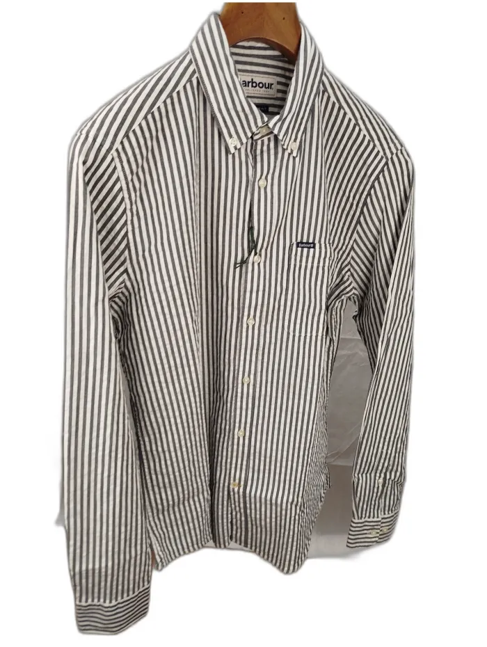 Barbour Camicia a righe Blu Stone washed 