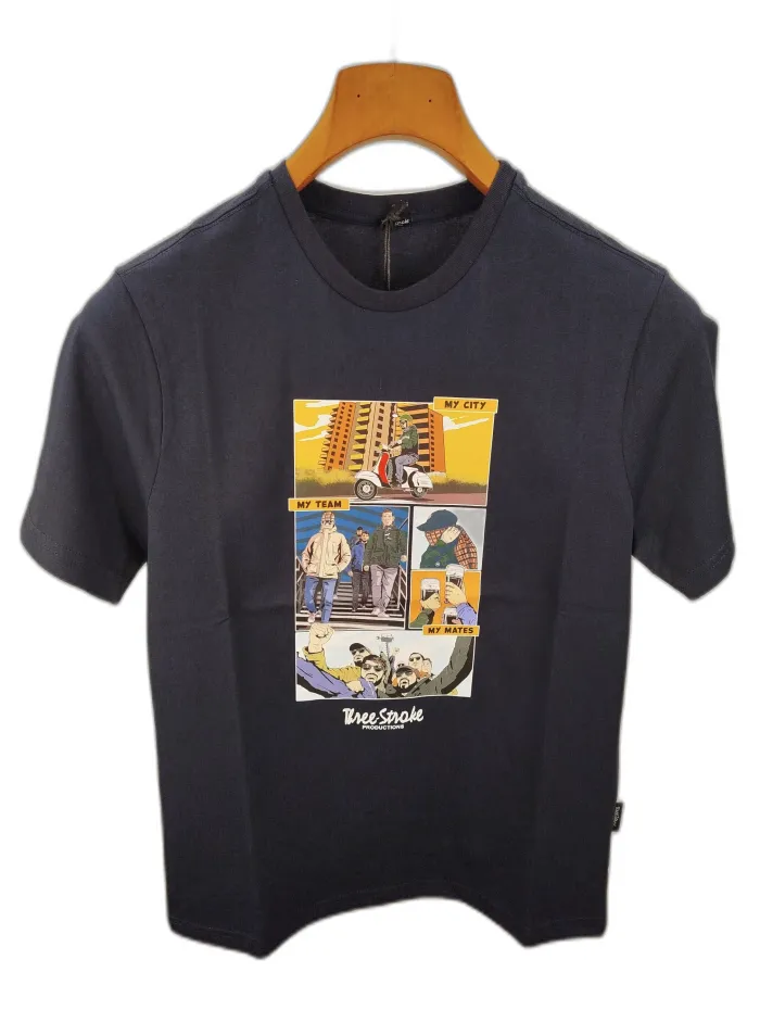 Three-Stroke T-Shirt My City, My Team, My Mates