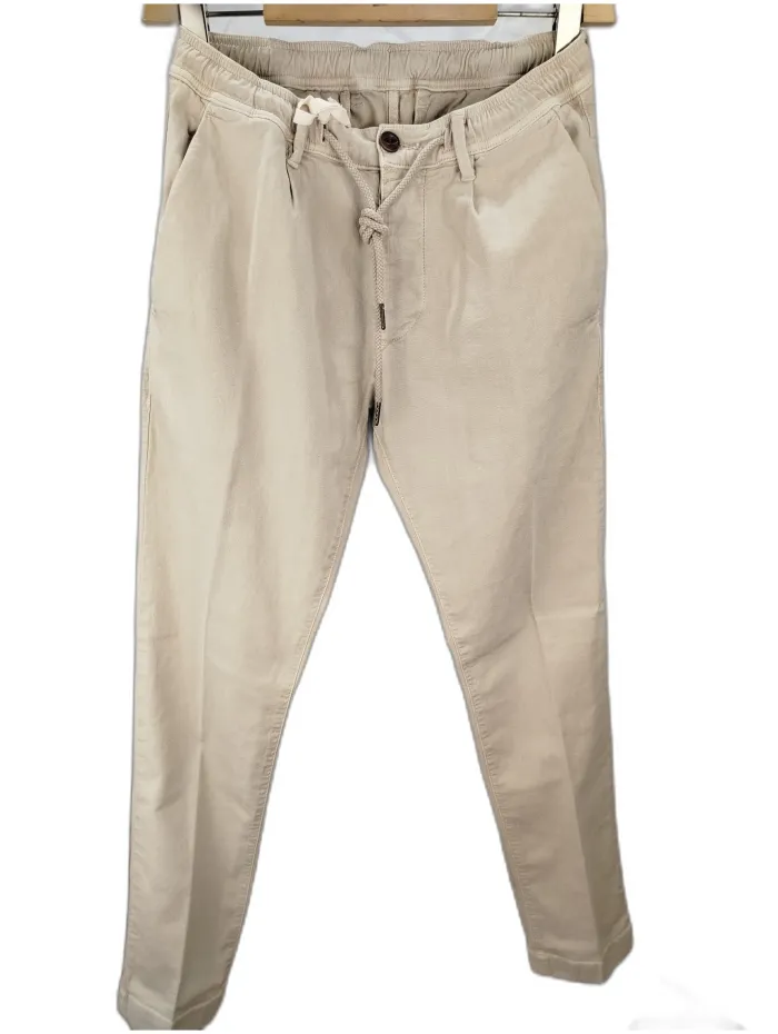 Modfitters Pantalone Bristol Lino/Cotone Stone