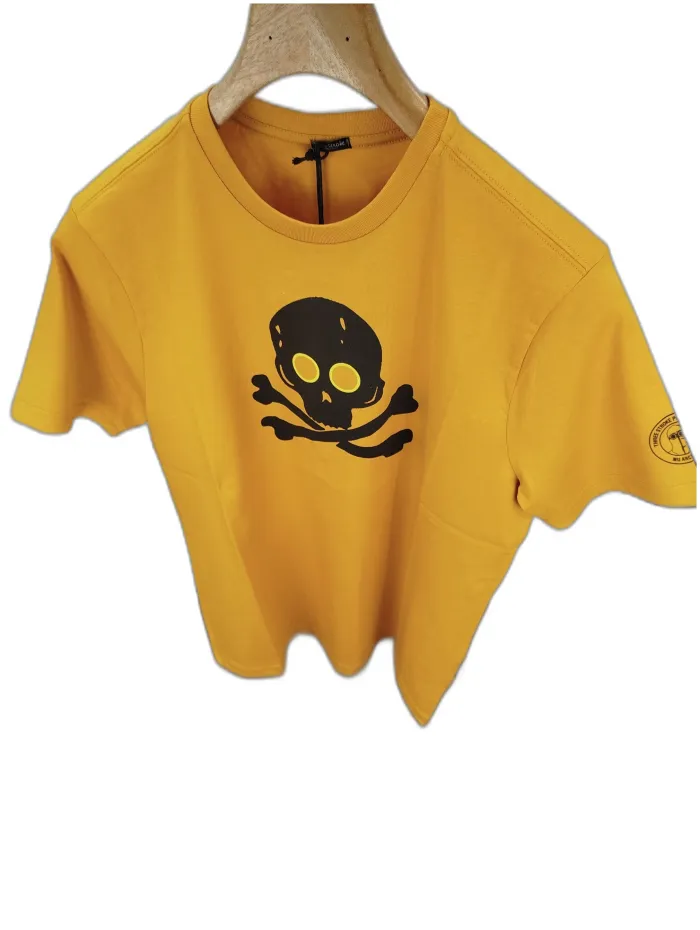 Three-Stroke T-shirt Teschio Senape