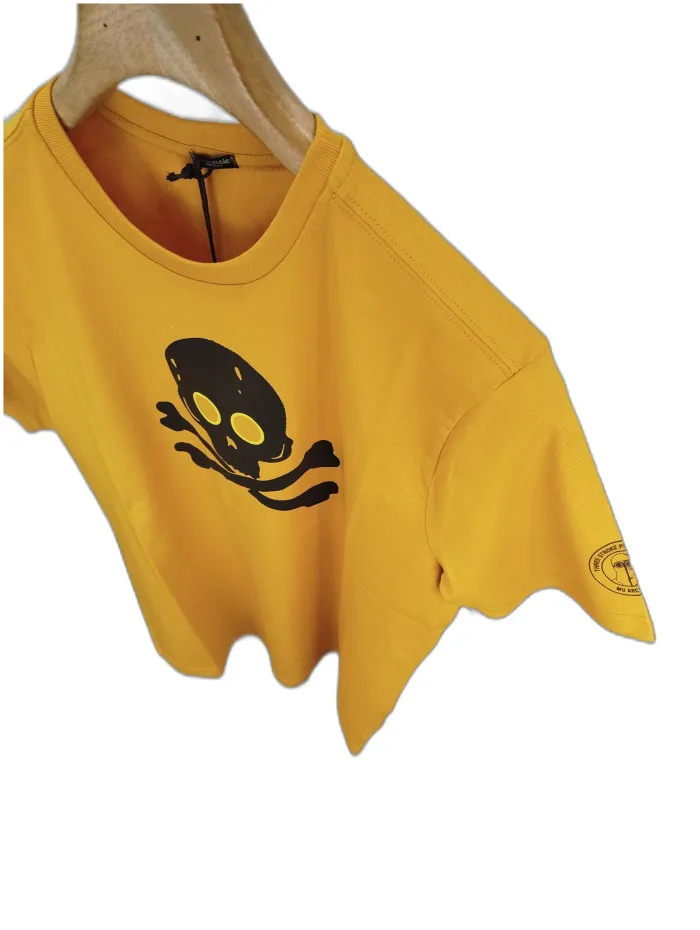 Three-Stroke T-shirt Teschio Senape