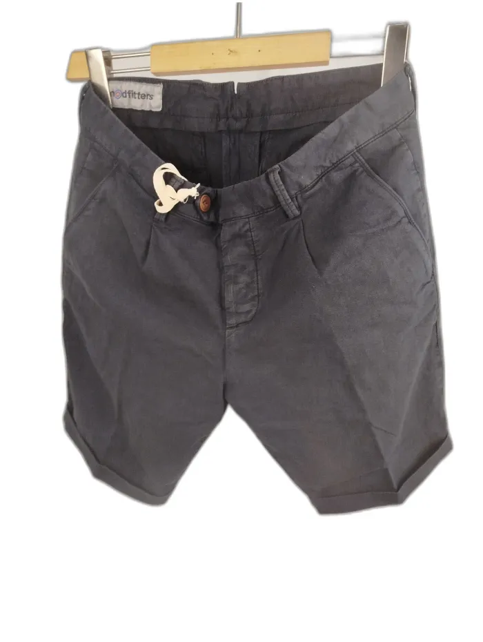 Modfitters Bermuda Cotone/Lino nel colore Blu Navy