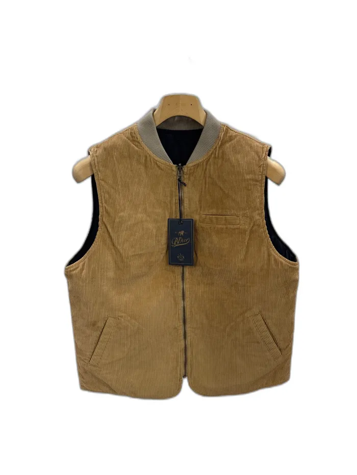 Gilet Velluto Marrone Bl'ker