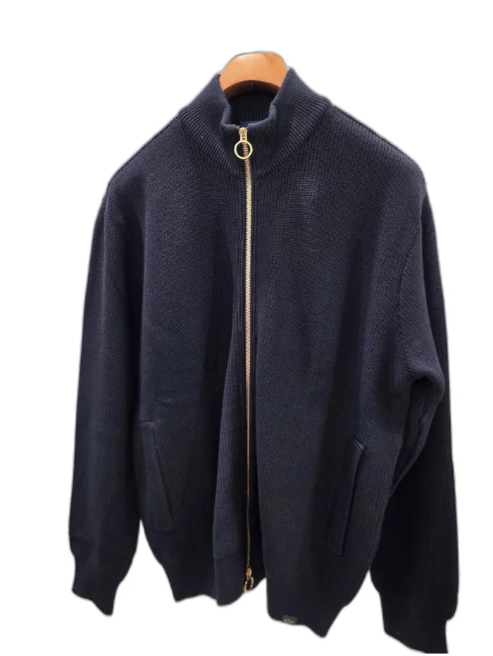 Maglione Paul & Shark con zip blu scuro
