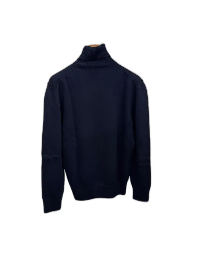 Maglione Blu con Collo Alto Paul & Shark