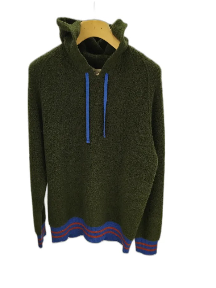 Felpa Gallia Verde con Dettagli Blu