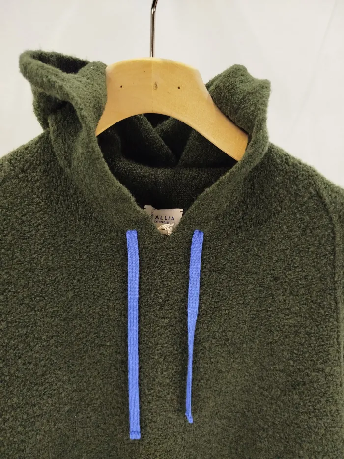 Felpa Gallia Verde con Dettagli Blu