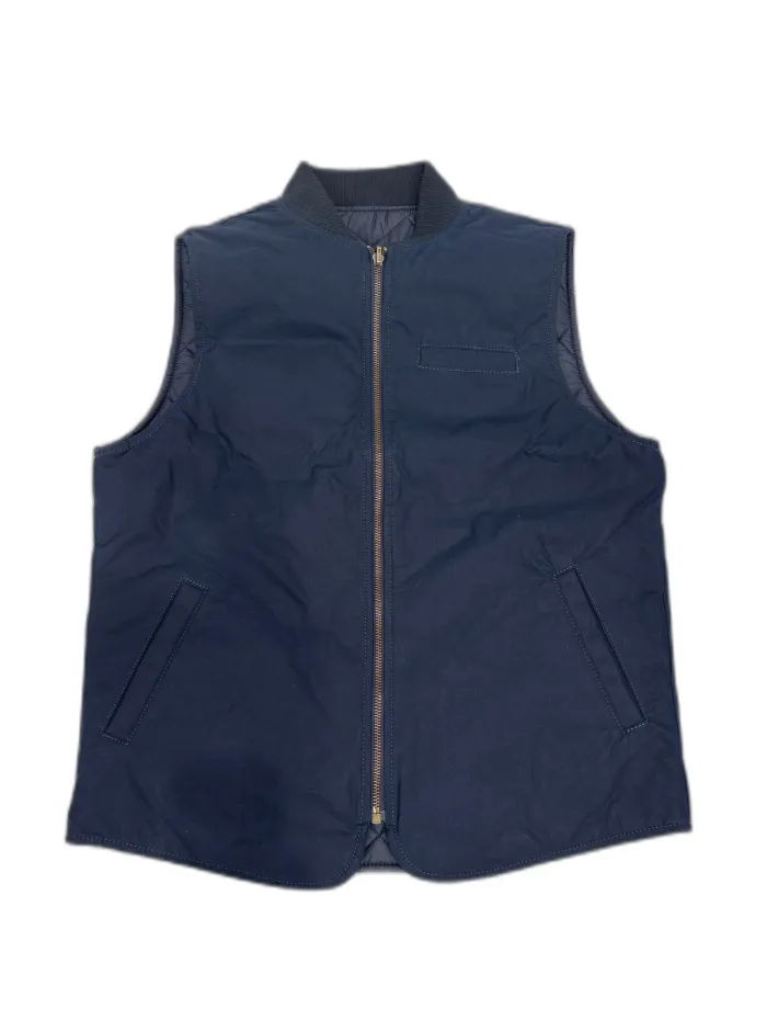 Gilet Bl'ker waxed Blu Reversible