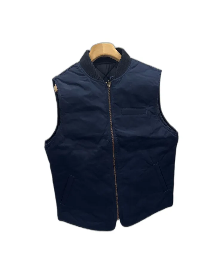 Gilet Bl'ker waxed Blu Reversible